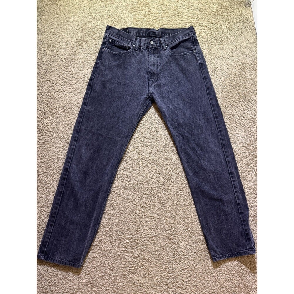 Levi’s 505 Jeans Men’s 36x32 Charcoal Gray Denim Straight Leg Zip Fly